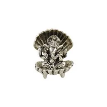 Ganesh White metal Statue 